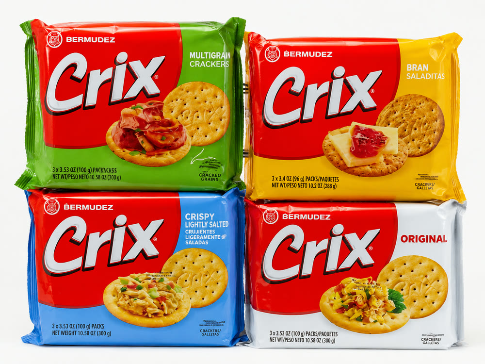 Bermudez Crix crackers in four varieties