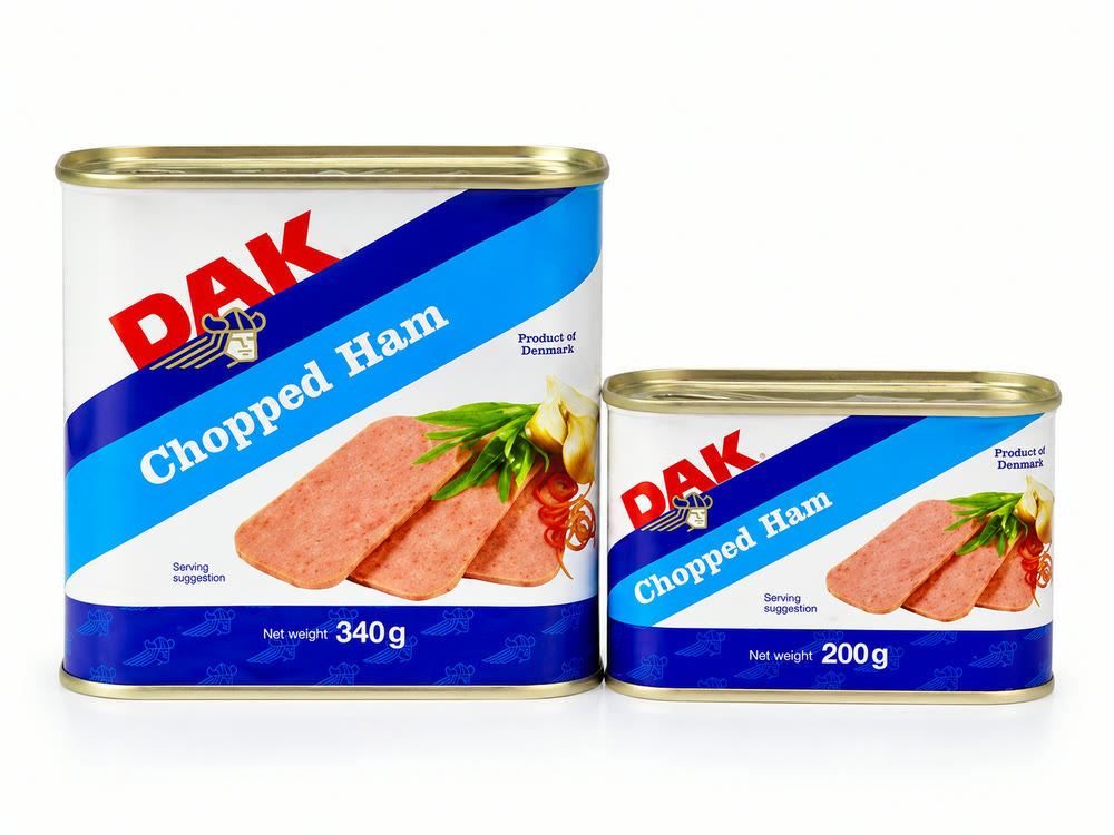 DAK Chopped Ham tins, product of Denmark